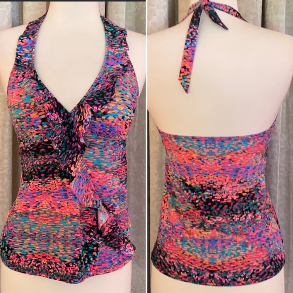 Love Your Assets by Spanx Tankini Halter Swim Top